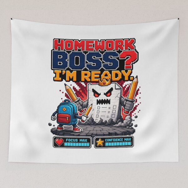 Item preview, Back to School: Homework Boss Battle Ready designed and sold by Fenay Designs.