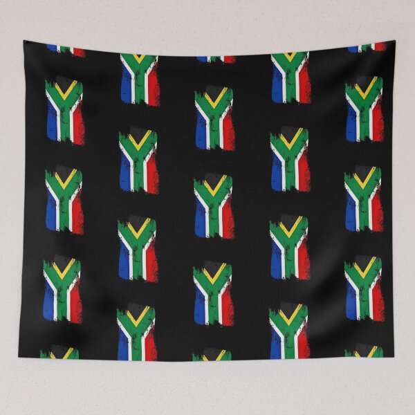 Item preview, South Africa Flag Distressed Paint Brush Stroke SA Pride designed and sold by Danny-Arts1.