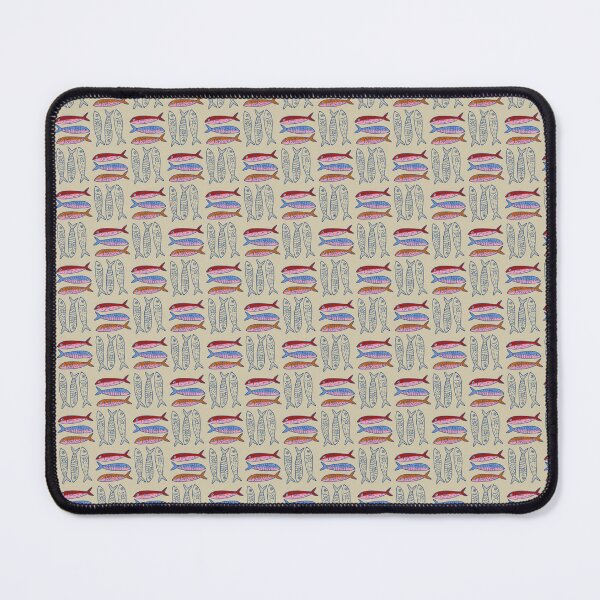 Item preview, Colorful Sardines Vintage Coastal Seamless Pattern designed and sold by Pop & Punch.