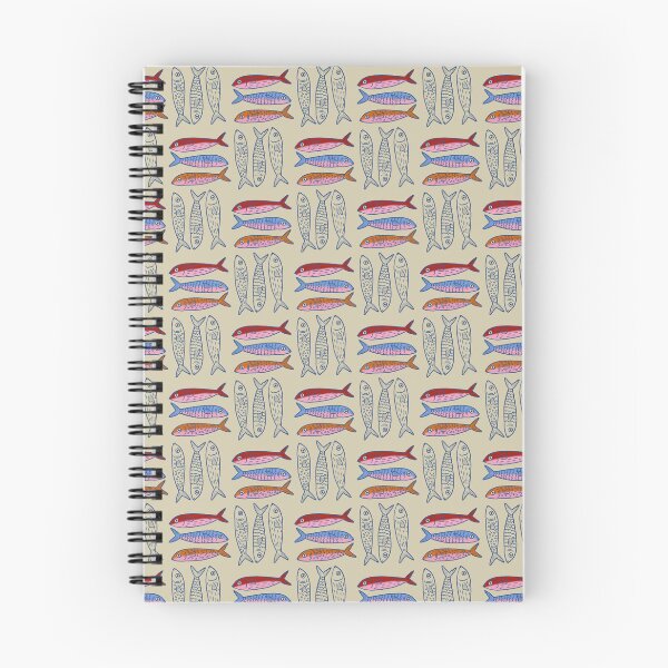Item preview, Colorful Sardines Vintage Coastal Seamless Pattern designed and sold by Pop & Punch.