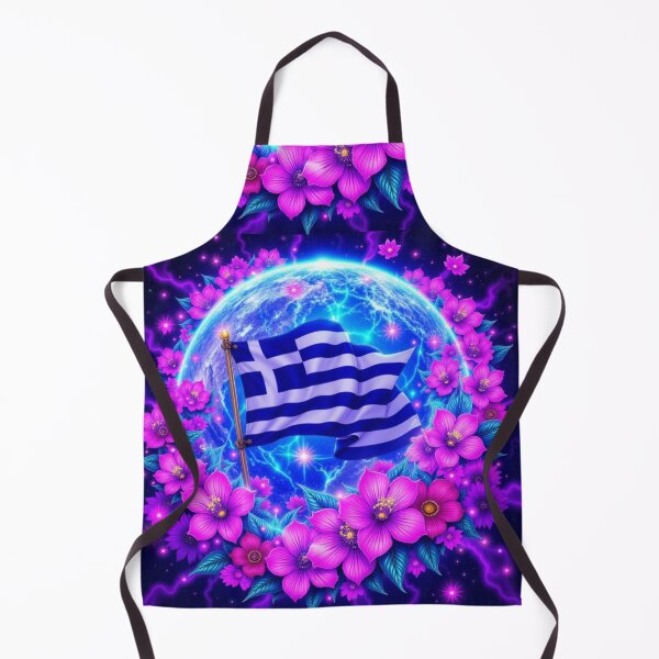Item preview, Sparkly Greece Flag designed and sold by Harmonious Art.