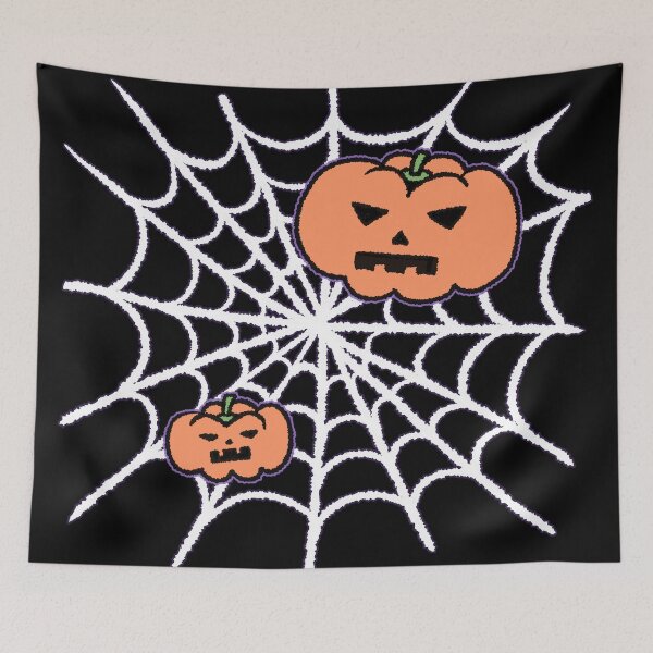 Item preview, Hand Drawn Halloween Pumpkin Spider Web designed and sold by ubborn.