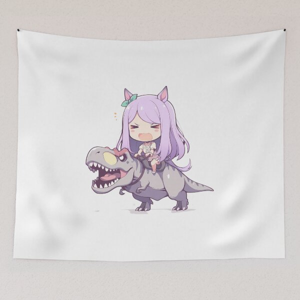 Item preview, Mejiro McQueen Uma Musume Chibi T Rex Pastel Ride designed and sold by Dashsopaner.