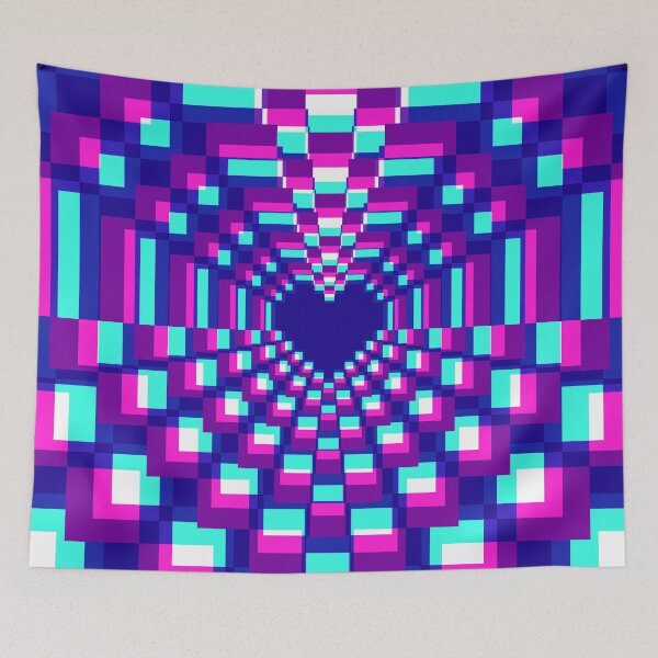 Item preview, Dark Pixel Heart Kaleidoscope - Mystic 2 designed and sold by animinimal.