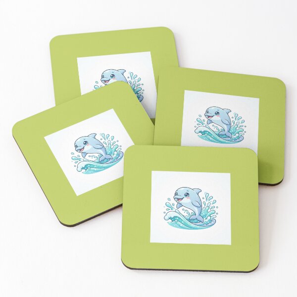Item preview, Cute Kawaii Dolphin Sticker | Adorable Baby Dolphin Ocean Animal | Pastel Marine Life Gift designed and sold by KalaPXL.