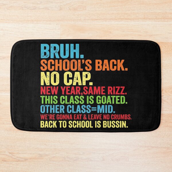 Item preview, Back To School Bruh No Cap Rizz Gen Z Slang Funny designed and sold by DamianRoy88.