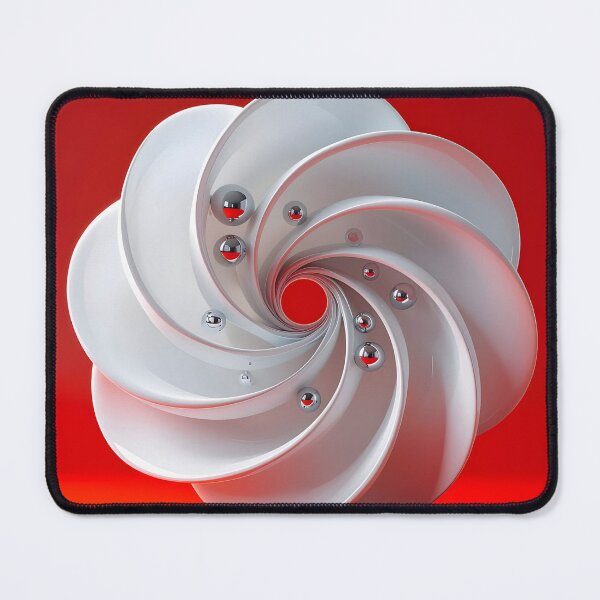 Item preview, Swirling White Discs on Red designed and sold by Vicky Brago-Mitchell®.