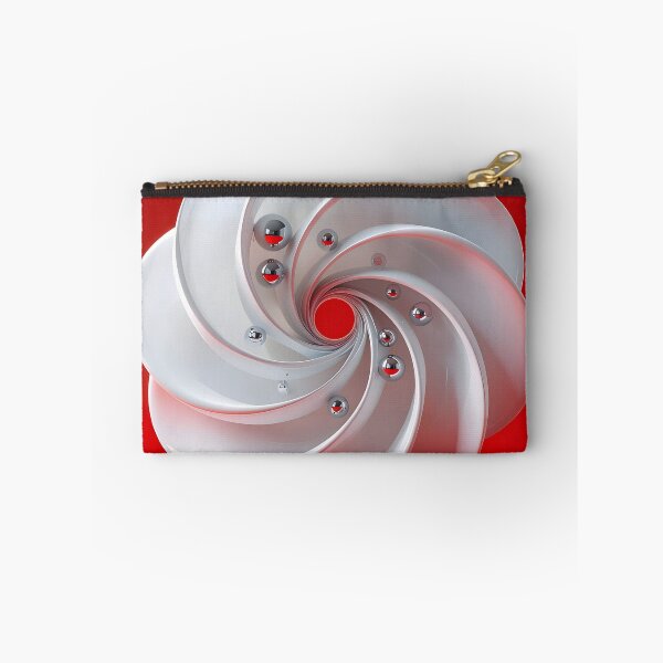 Item preview, Swirling White Discs on Red designed and sold by Vicky Brago-Mitchell®.