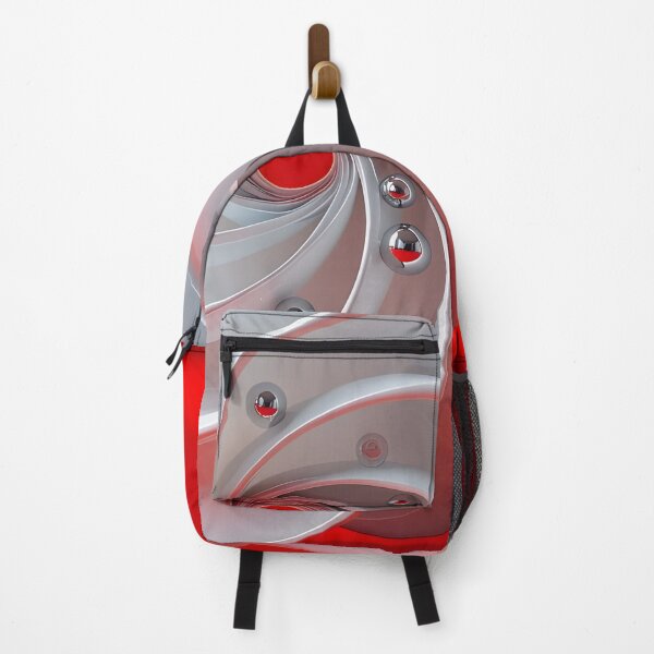 Item preview, Swirling White Discs on Red designed and sold by Vicky Brago-Mitchell®.
