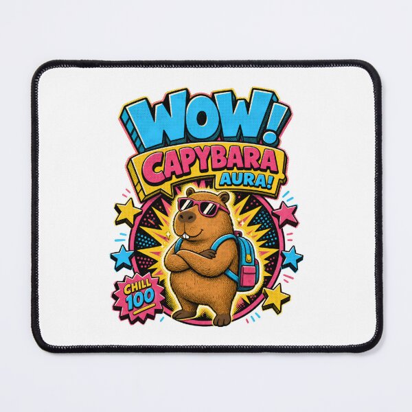 Item preview, Back to School: Wow, Capybara Aura Chill 100 designed and sold by Fenay Designs.