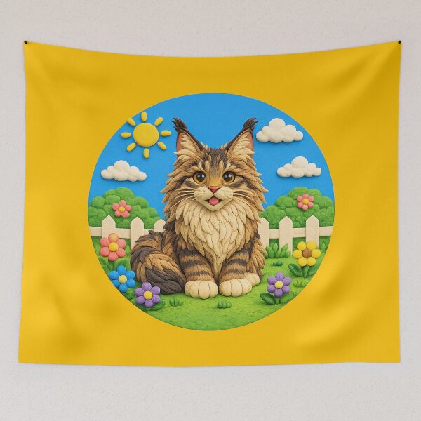 Item preview, Maine Coon cat - clay designed and sold by AcornAndPebble.