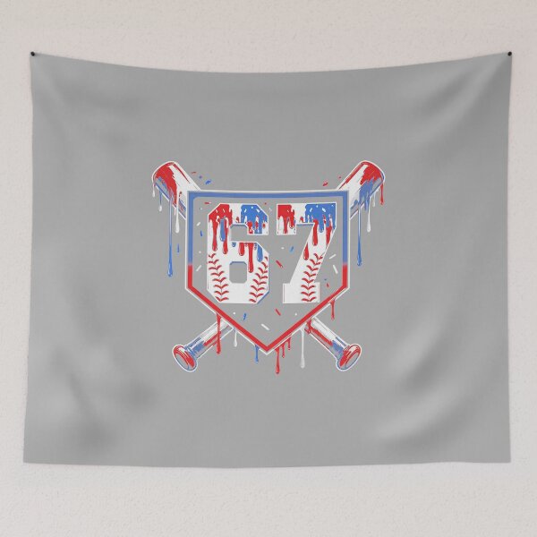 Item preview, Summer Six Seven Baseball Dripping Red White Blue USA designed and sold by ArleneRowe.
