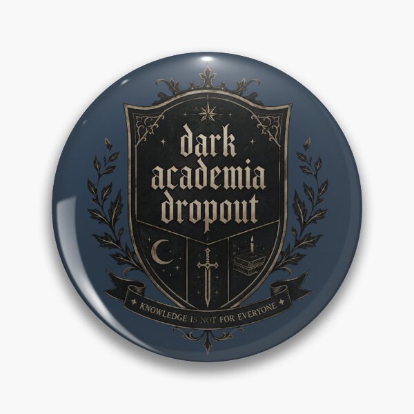 Item preview, Dark Academia Dropout — Gothic Crest Heraldic Art Print | Knowledge Is Not for Everyone, Scholar Gift designed and sold by ArtofDari.