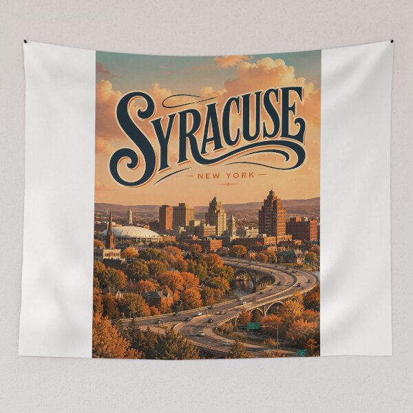 Item preview, Syracuse New York Skyline with Interstate 81 and Downtown Onondaga County designed and sold by Places On Earth.