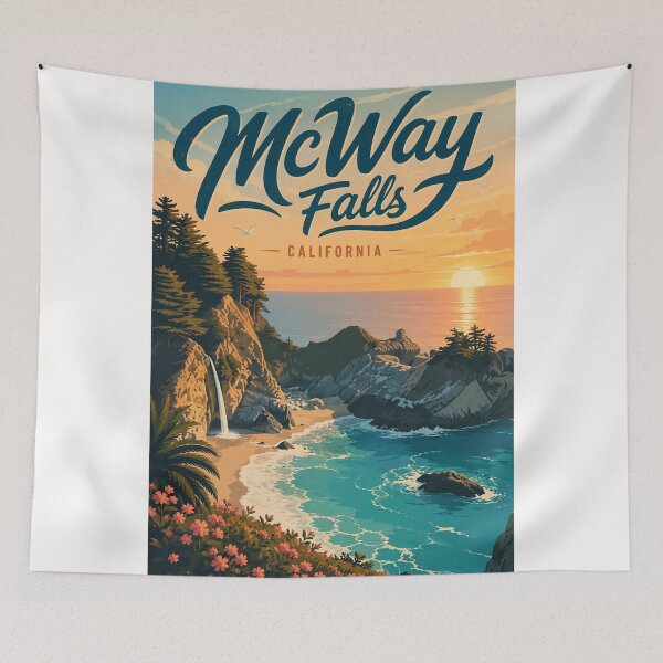 Item preview, McWay Falls Big Sur California along Julia Pfeiffer Burns State Park designed and sold by Places On Earth.