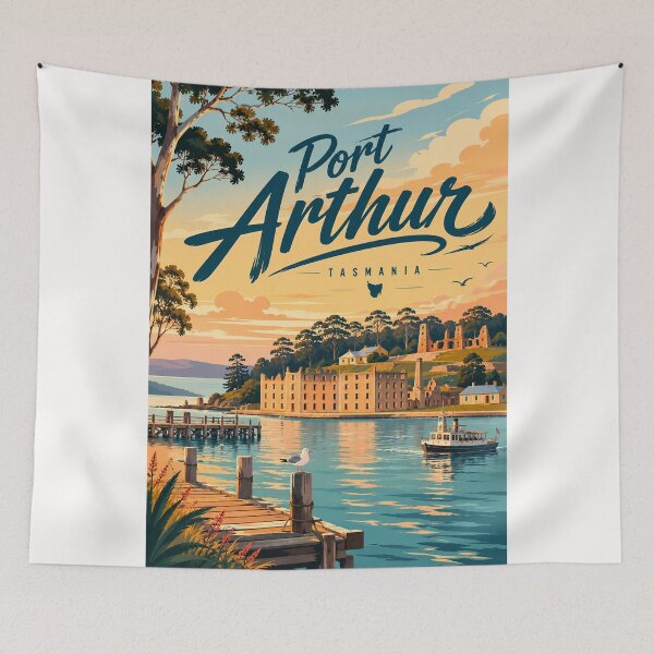 Item preview, Port Arthur Tasmania Waterfront with Historic Penal Settlement designed and sold by Places On Earth.