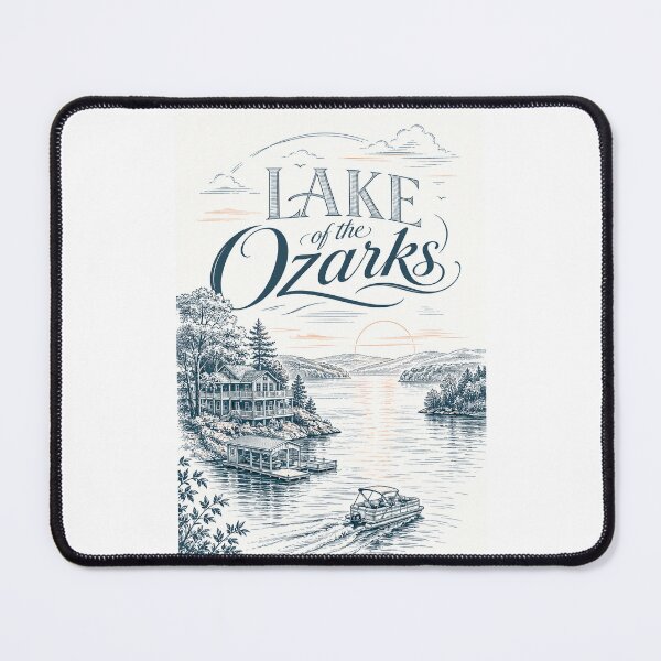 Item preview, Lake of the Ozarks Missouri shoreline with Bagnell Dam and Osage Beach designed and sold by Places On Earth.