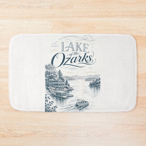 Item preview, Lake of the Ozarks Missouri shoreline with Bagnell Dam and Osage Beach designed and sold by Places On Earth.