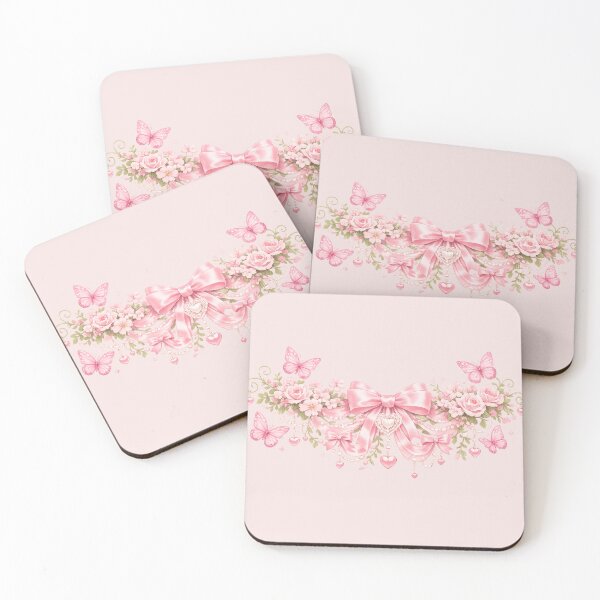 Item preview, Pink Coquette Floral Bow & Butterflies designed and sold by Blush and Bloom.