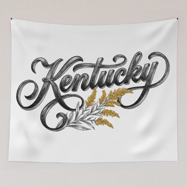 Item preview, Kentucky Goldenrod Hand Lettering Design designed and sold by castillomiami.