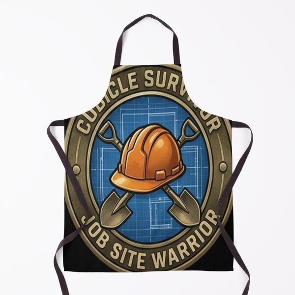 Item preview, Cubicle Survivor Job Site Warrior - Construction Hardhat Badge designed and sold by OwlStudioshop.