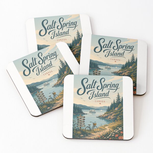 Item preview, Salt Spring Island British Columbia with Gulf Islands Ferry Route designed and sold by Places On Earth.