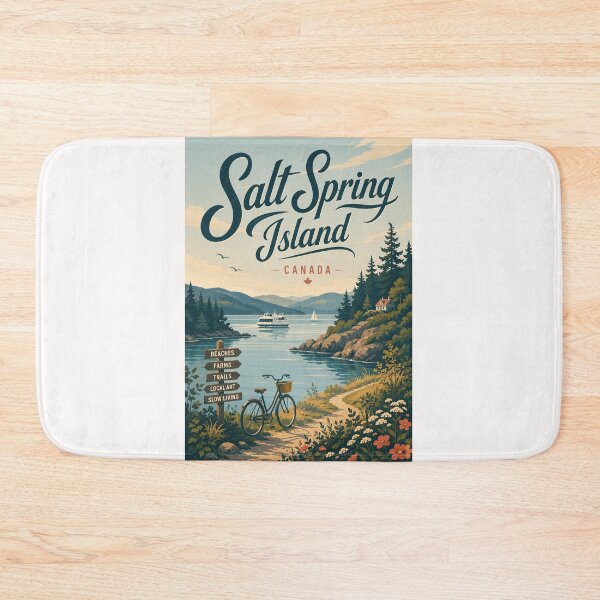 Item preview, Salt Spring Island British Columbia with Gulf Islands Ferry Route designed and sold by Places On Earth.