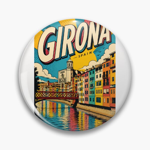 Item preview, Girona Catalonia with Onyar River and Eiffel Bridge designed and sold by Places On Earth.