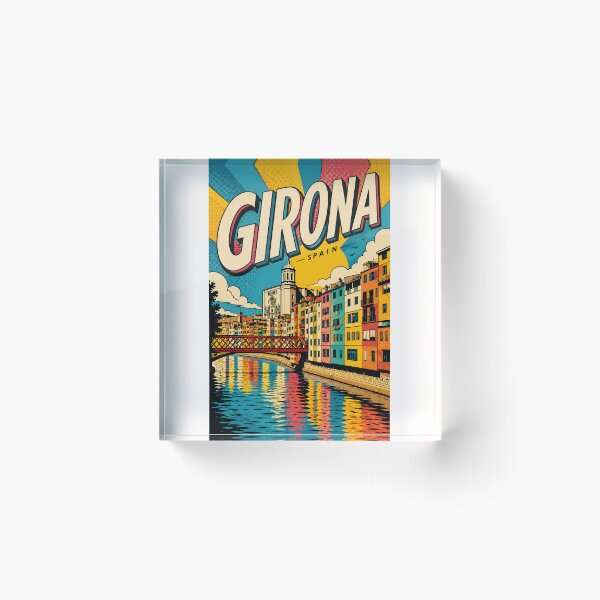 Item preview, Girona Catalonia with Onyar River and Eiffel Bridge designed and sold by Places On Earth.