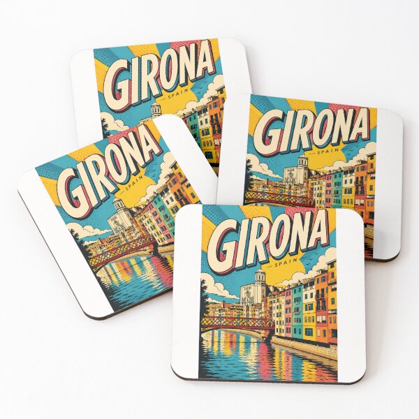 Item preview, Girona Catalonia with Onyar River and Eiffel Bridge designed and sold by Places On Earth.
