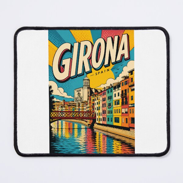 Item preview, Girona Catalonia with Onyar River and Eiffel Bridge designed and sold by Places On Earth.
