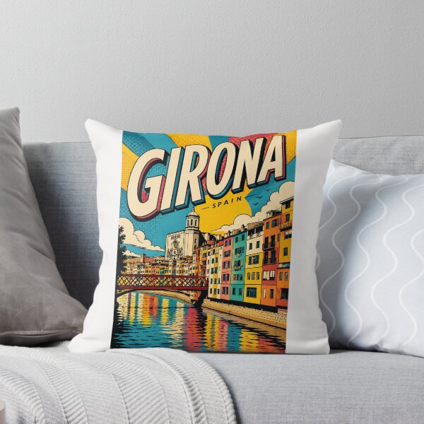 Item preview, Girona Catalonia with Onyar River and Eiffel Bridge designed and sold by Places On Earth.