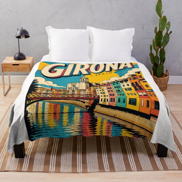 Item preview, Girona Catalonia with Onyar River and Eiffel Bridge designed and sold by Places On Earth.