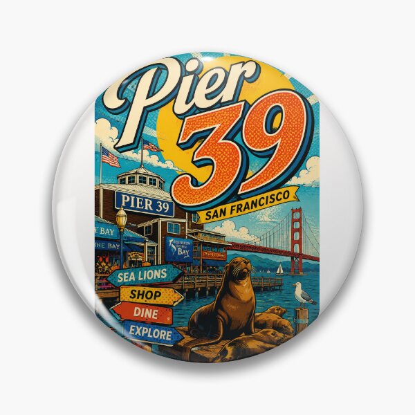 Item preview, Pier 39 San Francisco with Golden Gate Bridge and Fishermans Wharf designed and sold by Places On Earth.