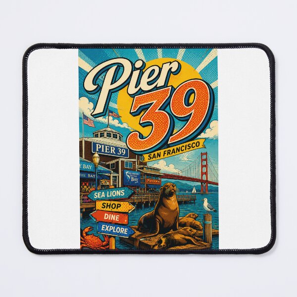 Item preview, Pier 39 San Francisco with Golden Gate Bridge and Fishermans Wharf designed and sold by Places On Earth.