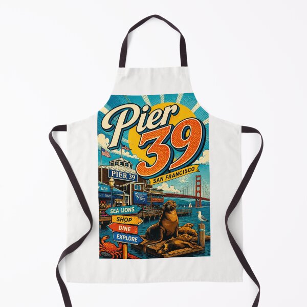 Item preview, Pier 39 San Francisco with Golden Gate Bridge and Fishermans Wharf designed and sold by Places On Earth.