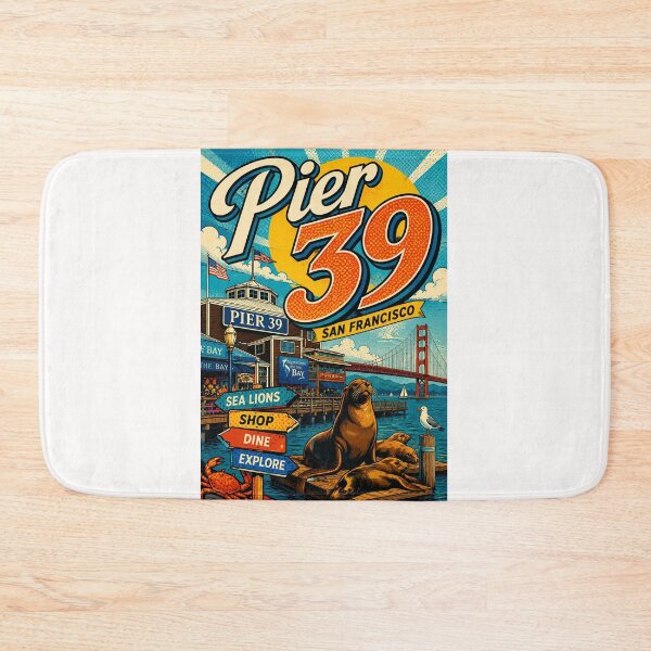 Item preview, Pier 39 San Francisco with Golden Gate Bridge and Fishermans Wharf designed and sold by Places On Earth.