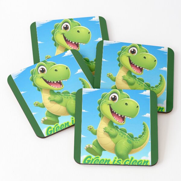 Item preview, Cute green cartoon Dinosaur designed and sold by Artsformore.