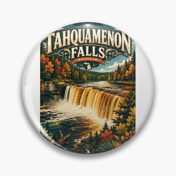 Item preview, Tahquamenon Falls Michigan Upper Peninsula Autumn River Landscape designed and sold by Places On Earth.