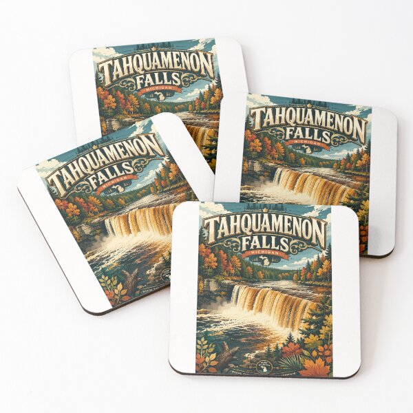 Item preview, Tahquamenon Falls Michigan Upper Peninsula Autumn River Landscape designed and sold by Places On Earth.