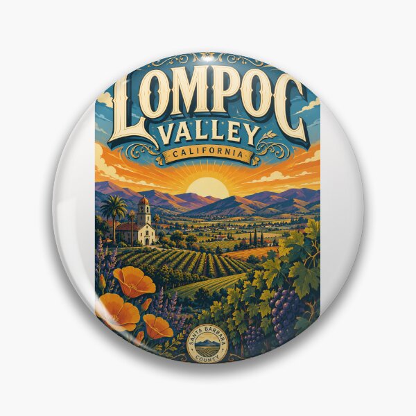 Item preview,  Lompoc Valley Santa Barbara County California Vineyard Landscape designed and sold by Places On Earth.
