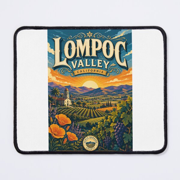 Item preview, Lompoc Valley Santa Barbara County California Vineyard Landscape designed and sold by Places On Earth.