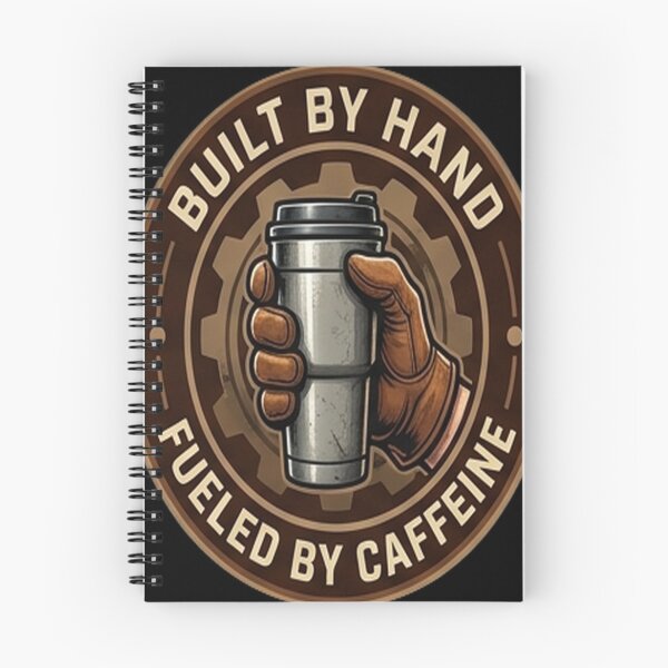 Item preview, Built By Hand Fueled By Caffeine - Mechanic Tradesman Emblem designed and sold by OwlStudioshop.