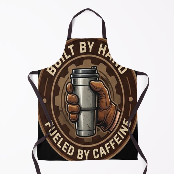 Item preview, Built By Hand Fueled By Caffeine - Mechanic Tradesman Emblem designed and sold by OwlStudioshop.