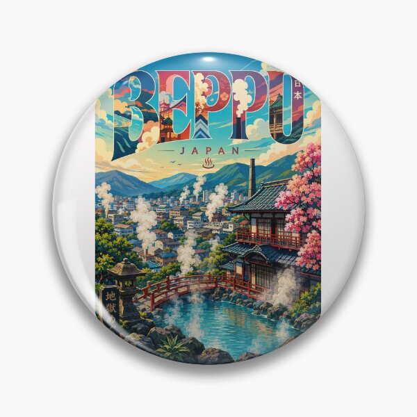 Item preview, Beppu Ōita Japan Famous Hot Spring Town designed and sold by Places On Earth.