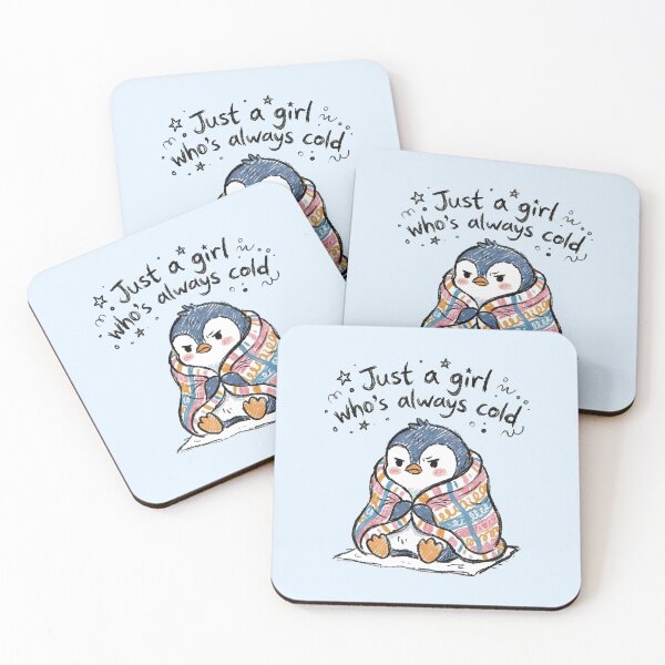Artikelvorschau, Ein Mädchen, dem immer kalt ist – ein süßer Kawaii-Pinguin in einer Decke entworfen und verkauft von Vanilla-Girl.