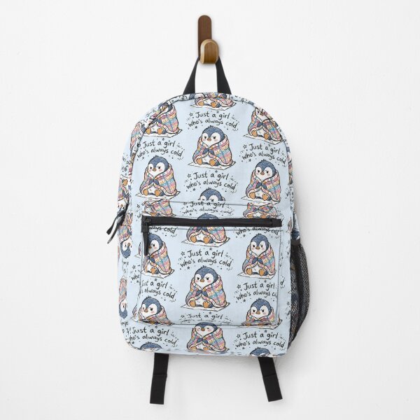 Item preview, Just A Girl Whos Always Cold Cute Kawaii Penguin In Blanket designed and sold by Vanilla-Girl.