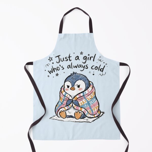 Item preview, Just A Girl Whos Always Cold Cute Kawaii Penguin In Blanket designed and sold by Vanilla-Girl.