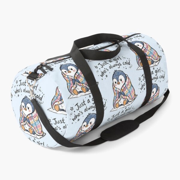 Item preview, Just A Girl Whos Always Cold Cute Kawaii Penguin In Blanket designed and sold by Vanilla-Girl.