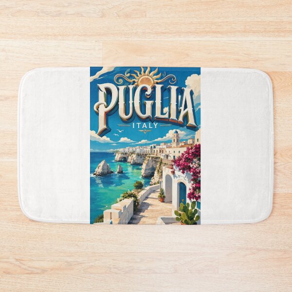 Item preview, Puglia Italy Coastal Cliffs and Adriatic Seascape designed and sold by Places On Earth.